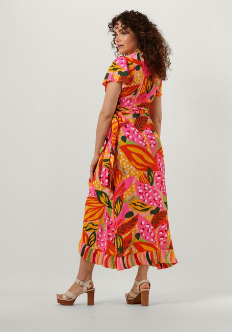 Roze Y.A.S. Midi jurk YASTROPICANA SS WRAP DRESS - large