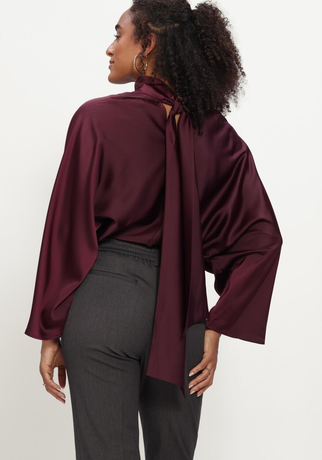 Bordeaux Y.A.S. Top YASPELANA LS TIE TOP - large
