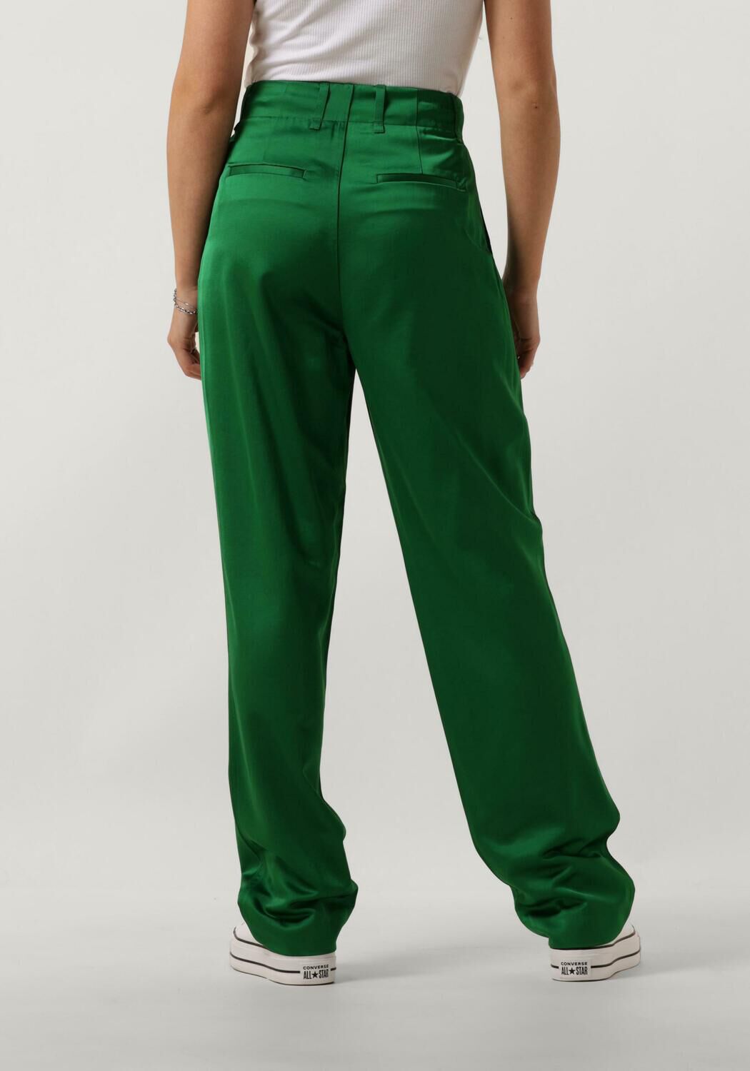 SCOTCH & SODA Dames Broeken Faye High Rise Relaxed Tapered Leg Groen