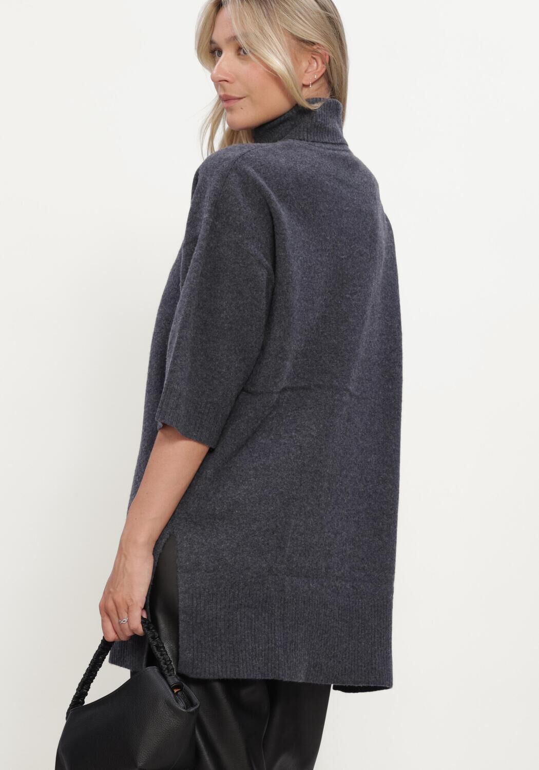 Antraciet MSCH COPENHAGEN Mini jurk MSCHOSIRIS 3/4 R PULLOVER - large