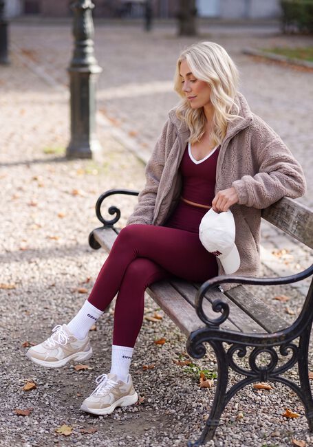 Taupe AIM'N Teddy jas PILE JACKET - large