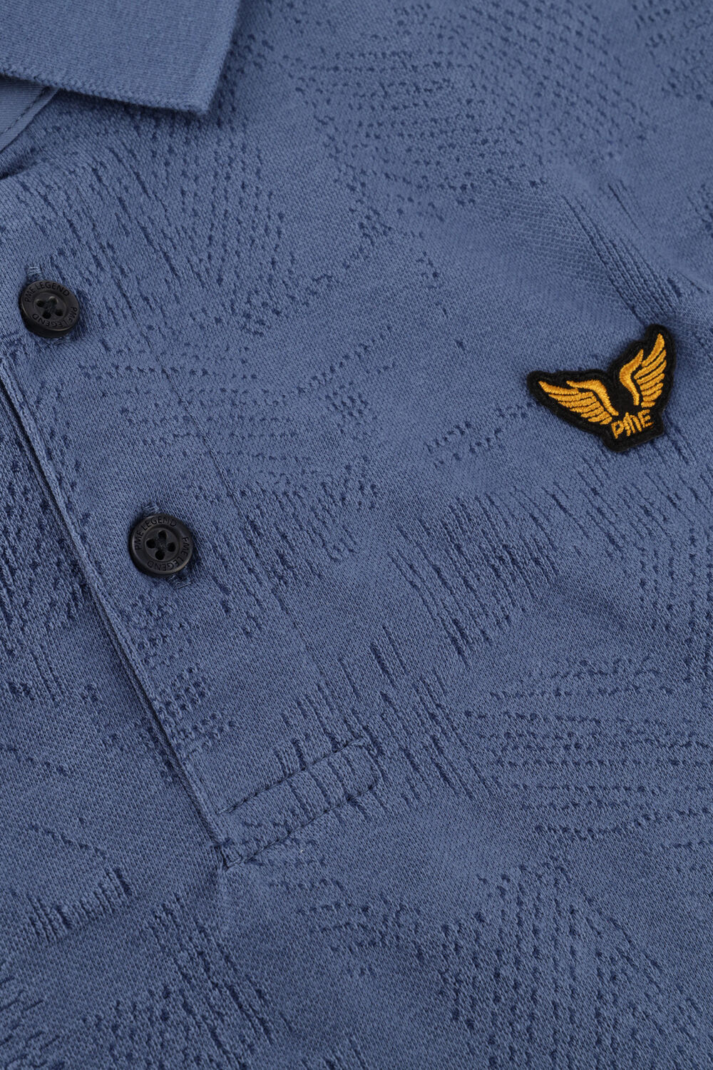 Blauwe PME LEGEND Polo JACQUARD JERSEY - large