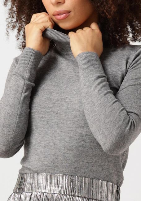 Grijze OBJECT Coltrui OBJTHESS L/S ROLLNECK KNIT PULLOVER - large
