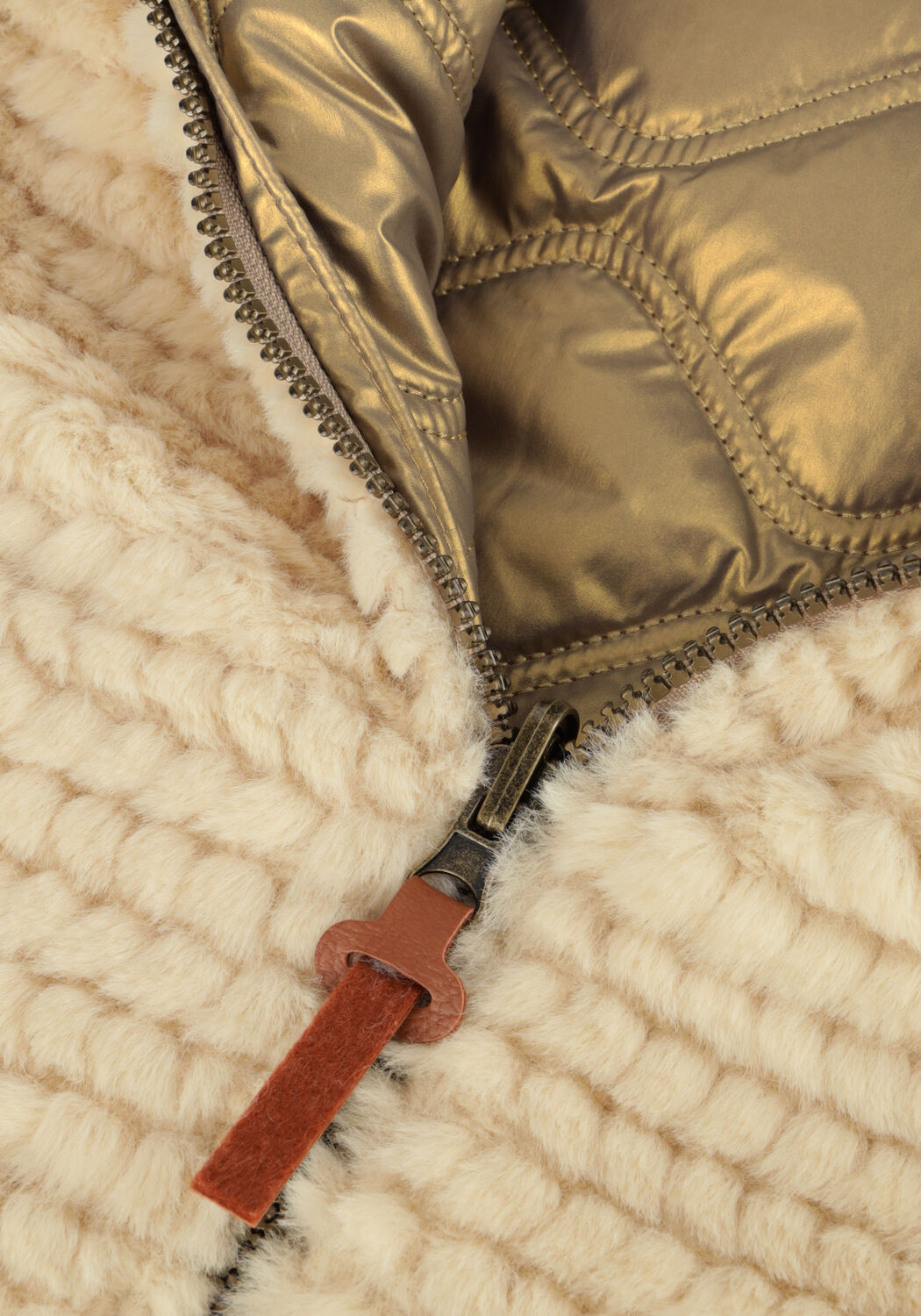 Gouden LIKE FLO Gewatteerde jas AIMEE FLO GIRLS REVERSIBLE HOODED JACKET - large