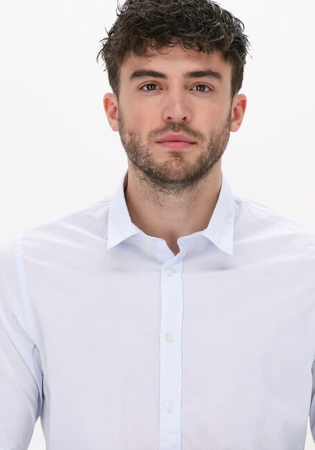 Lichtblauwe SCOTCH & SODA Casual overhemd SOLID SLIM FIT SHIRT - large