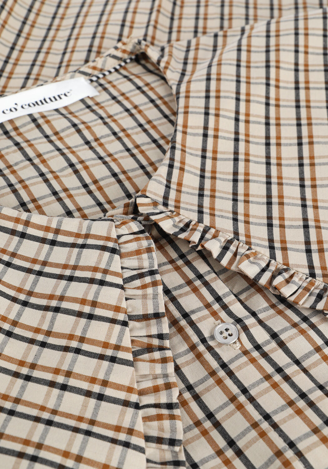 Zand CO'COUTURE Blouses CILIA COLLAR CHECK SHIRT - large