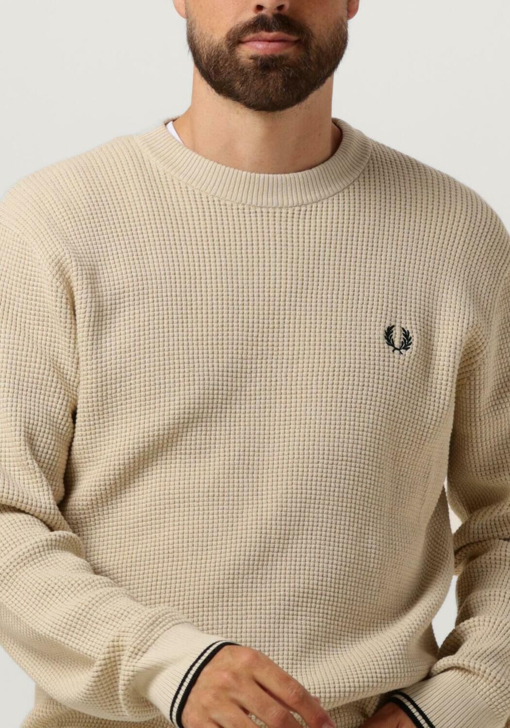 Fred perry waffle knit jumper hot sale