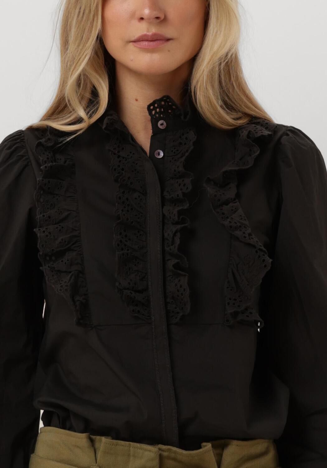 ANTIK BATIK Dames Blouses Charlotte Blouse Zwart