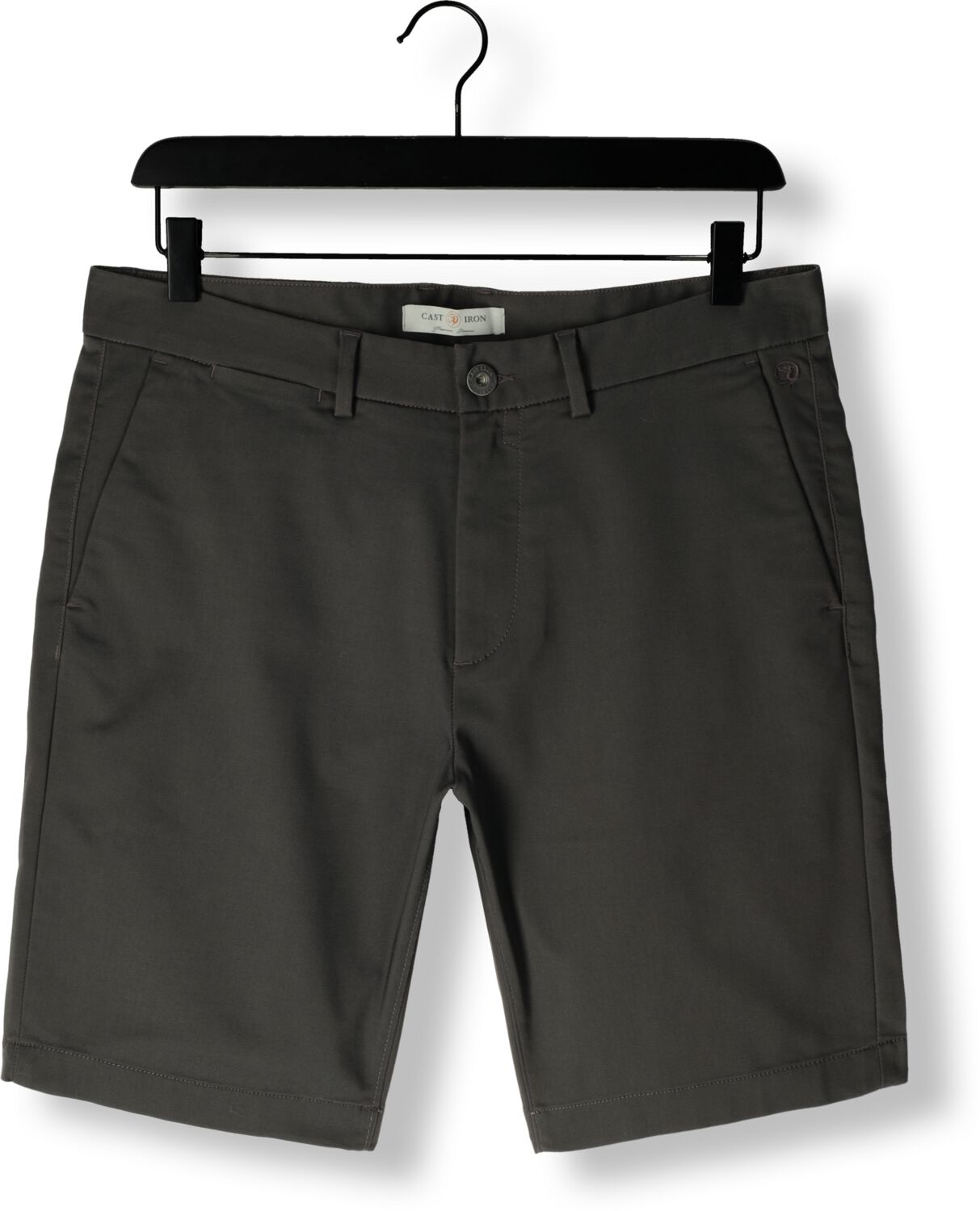 CAST IRON Heren Broeken Riser Shorts Comfort Stretch Olijf