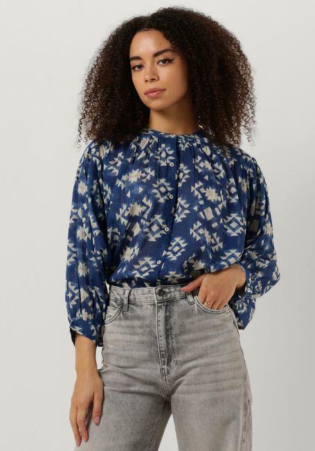 Blauwe BY-BAR Blouses LUCY MADRAS BLOUSE - large