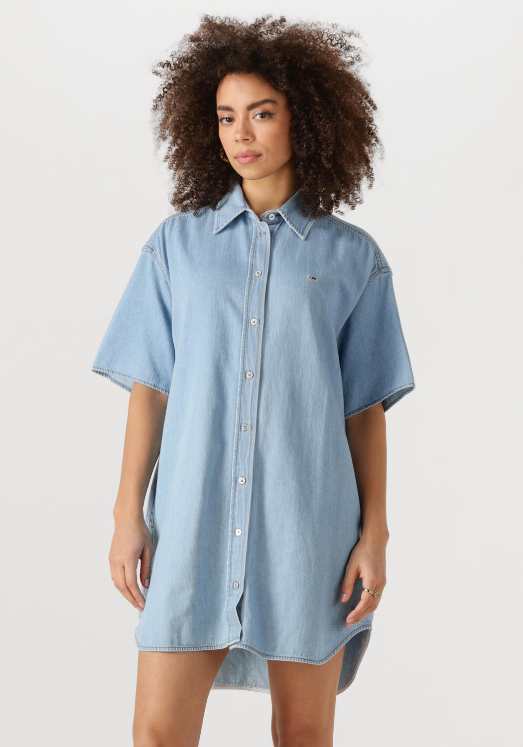Tommy Jeans Curve Jurk met overhemdkraag SS SHIRT DRESS EXT