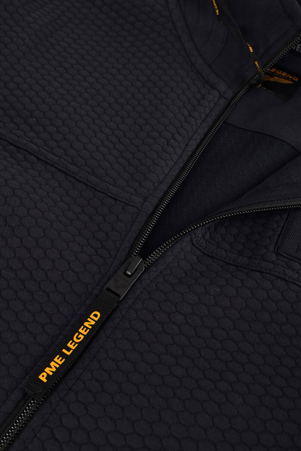 Blauwe PME LEGEND Vest ZIP JACKET JACQUARD INTERLOCK SWEAT - large