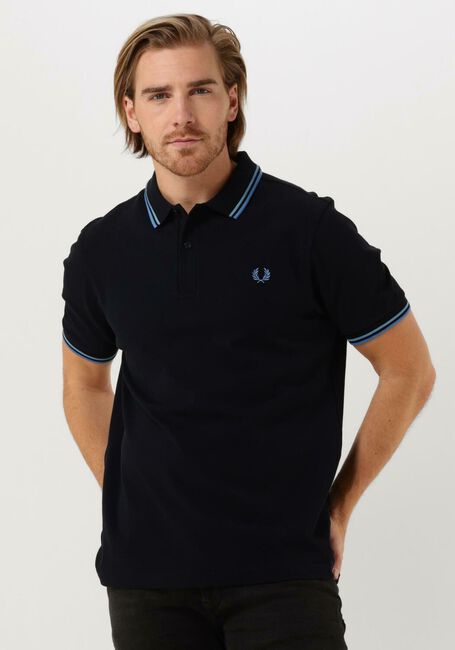Donkerblauwe FRED PERRY Polo TWIN TIPPED FRED PERRY SHIRT - large
