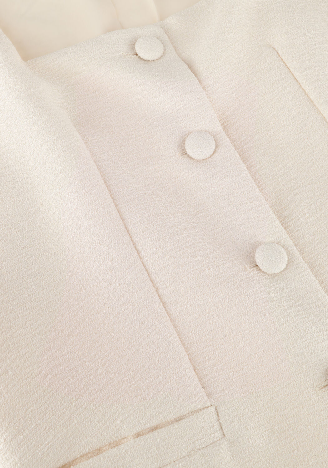 Gebroken wit NEO NOIR Gilet LILY BOUCLE WAISTCOAT - large