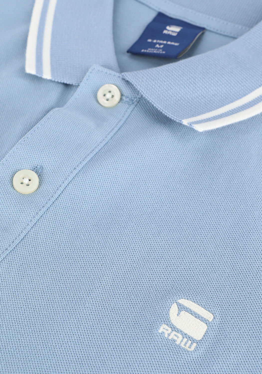 Blauwe G-STAR RAW Polo DUNDA SLIM STRIPE POLO S/S - large