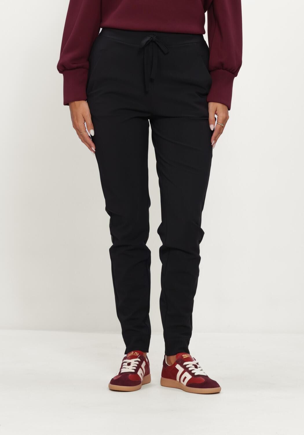 Zwarte STUDIO ANNELOES Pantalon Downstairs winter bonded trousers - large
