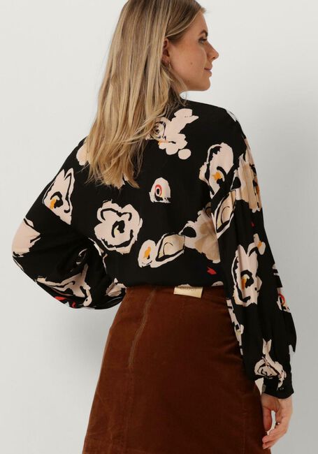 Zwarte POM AMSTERDAM Blouses FLOWER GLORY BLACK - large