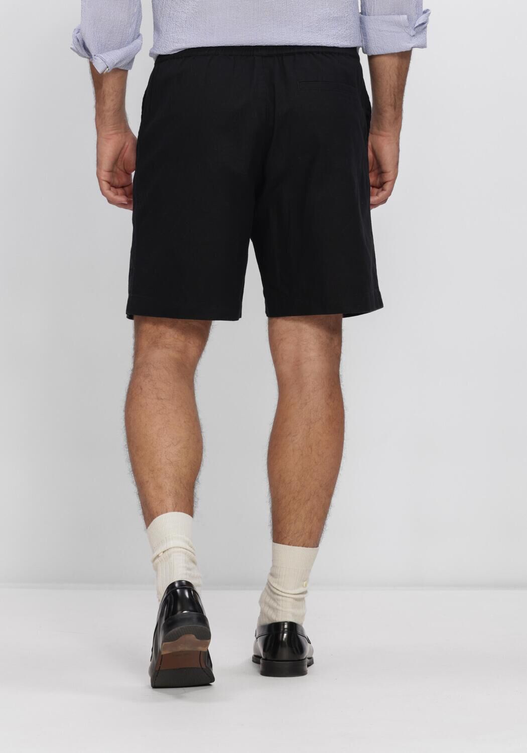 Zwarte WOODBIRD Korte broek WBBOMMY LINEN SHORTS - large