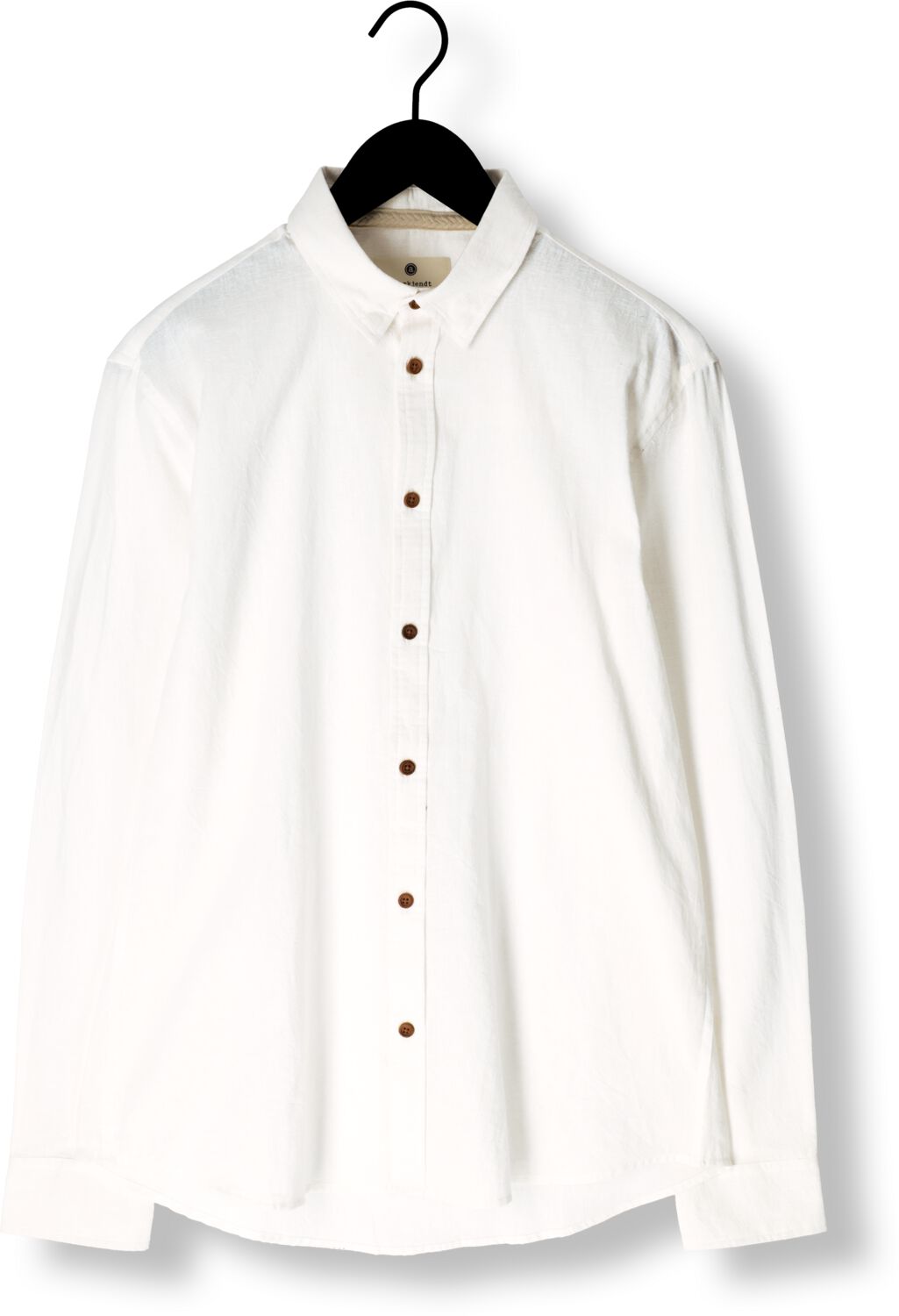 ANERKJENDT Heren Overhemden Akleif L s Cot linen Shirt Wit