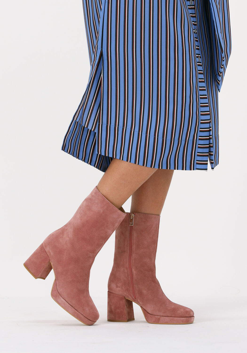 Roze VIA VAI Enkellaarsjes LILLA SEVEN | Omoda
