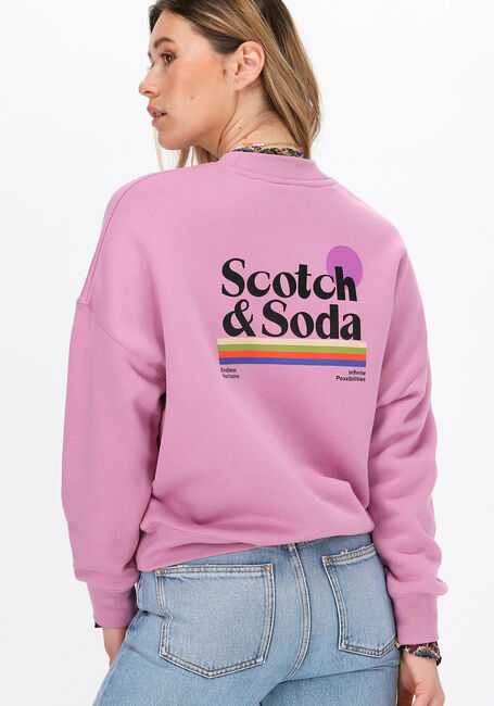volume speelgoed Bestaan Roze SCOTCH & SODA Sweater OVERSIZED CREWNECK SWEAT WITH | Omoda