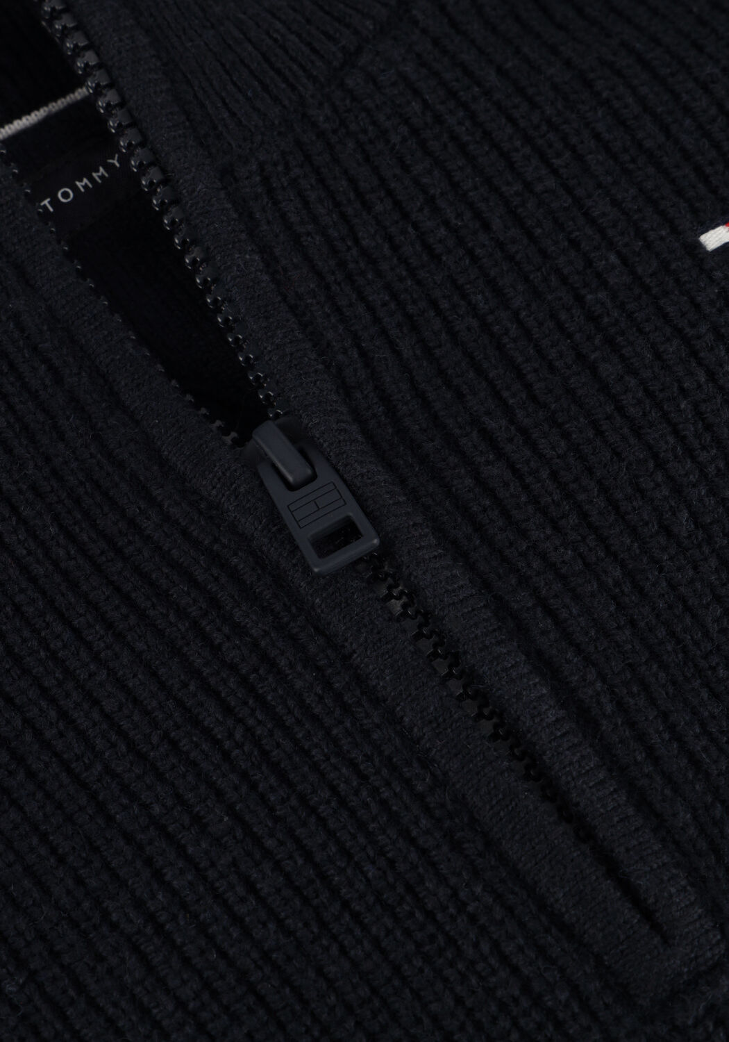 Blauwe TOMMY HILFIGER Sweater TURTLENECK HALF ZIP SWEATER - large