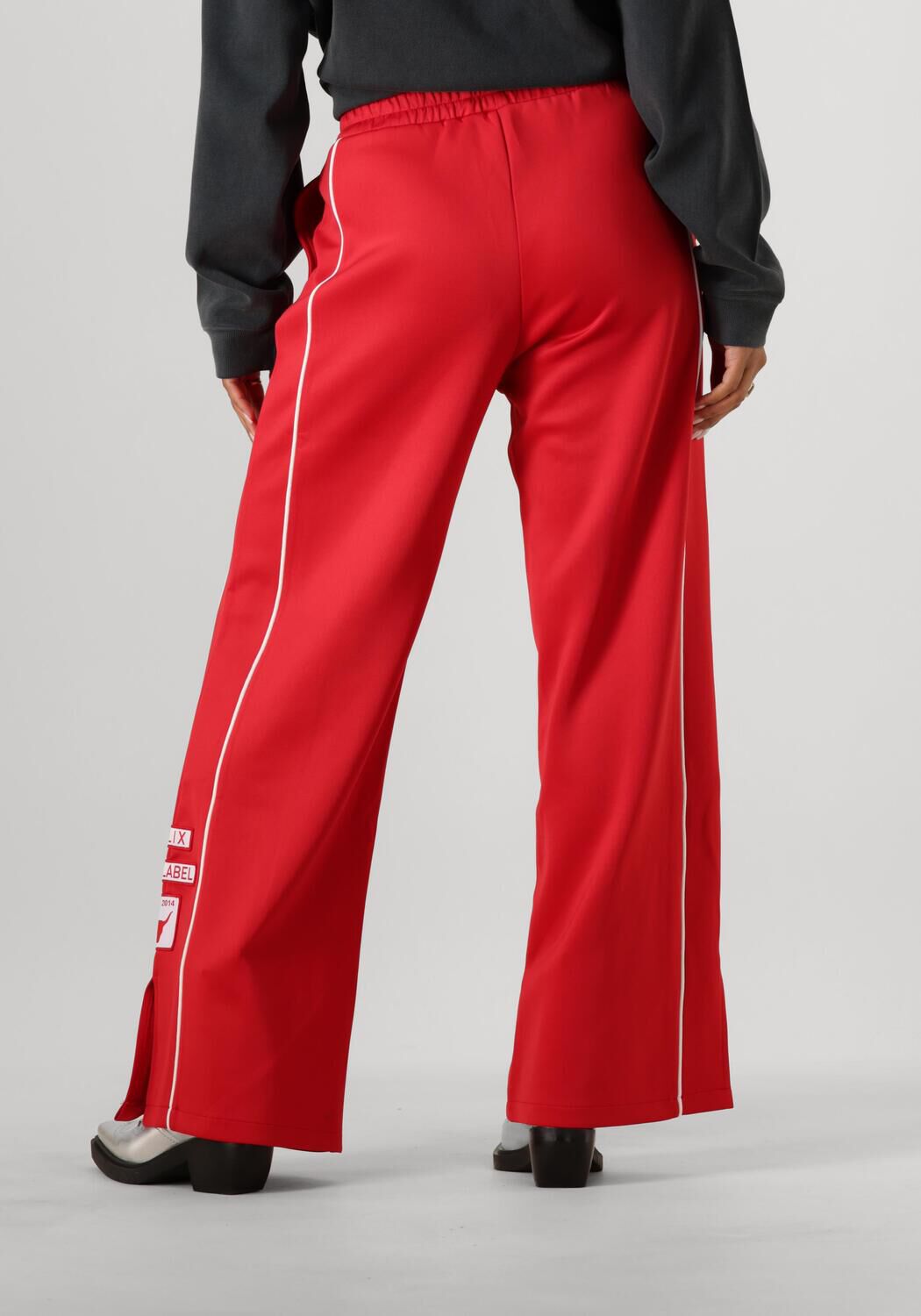 ALIX THE LABEL Dames Broeken Ladies Knitted Training Pants Rood