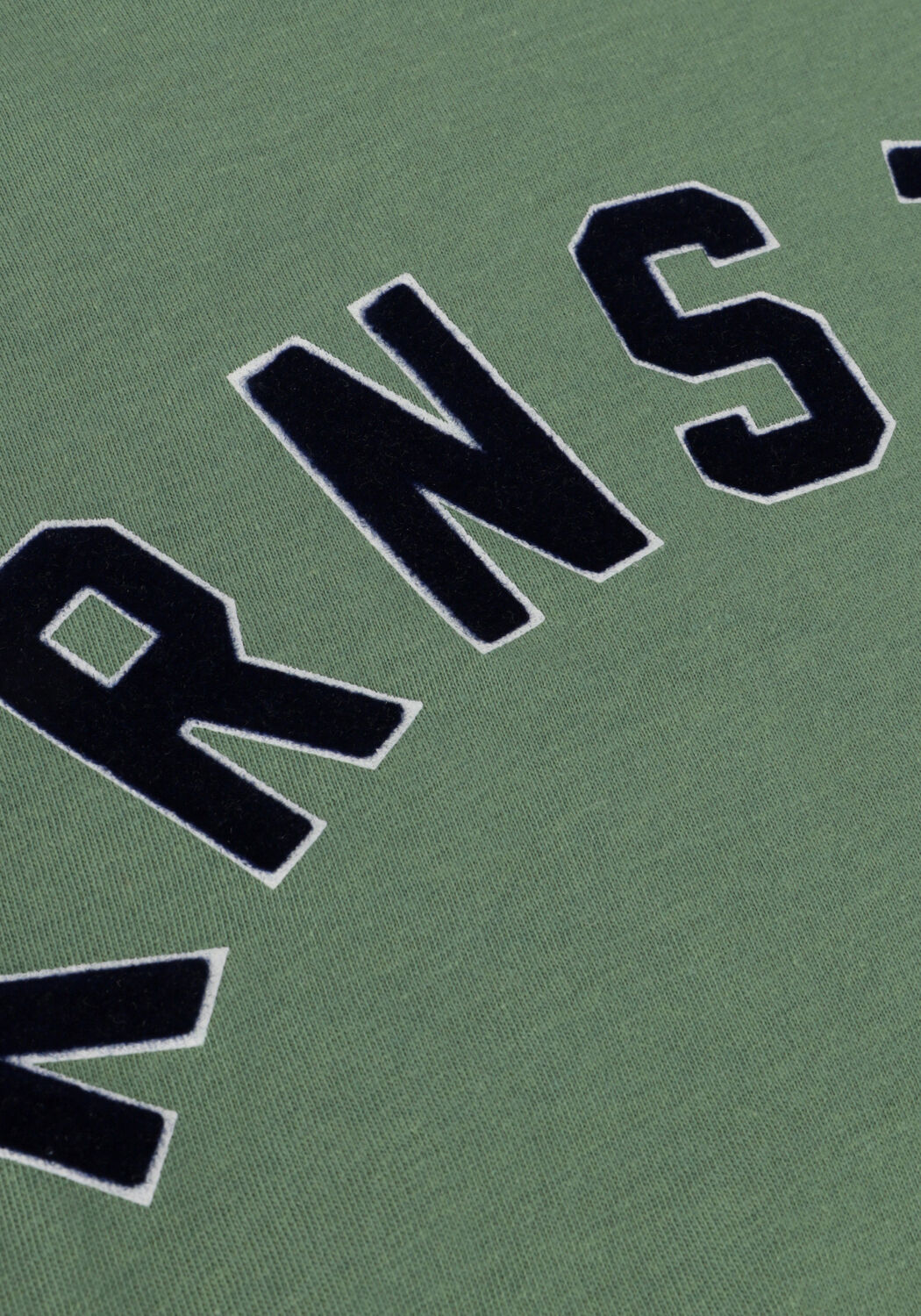 Groene KRONSTADT T-shirt TIMMI ORGANIC/RECYCLED FLOCK PRINT TEE - large