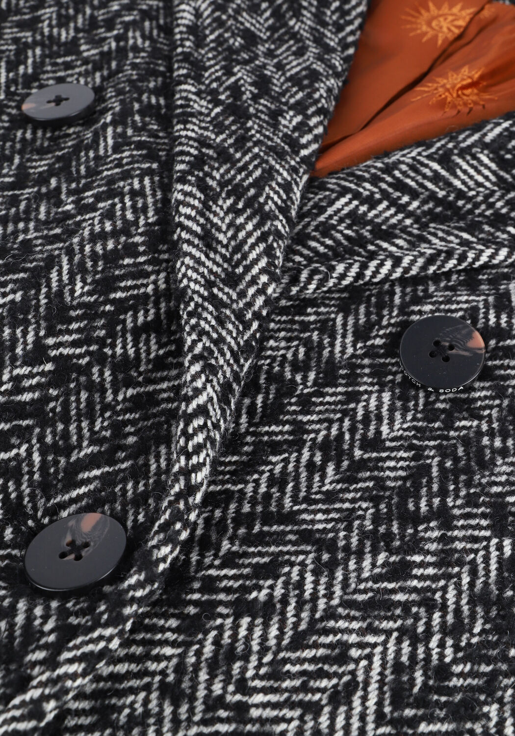 Grijze SCOTCH & SODA Mantel DOUBLE-BREASTED CLASSIC RECYCL - large