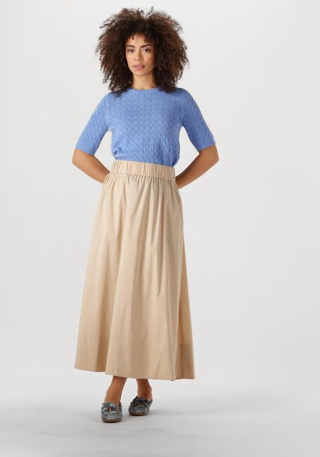Lichtblauwe SELECTED FEMME Top SLFHELEN 2/4 KNIT BOAT NECK - large