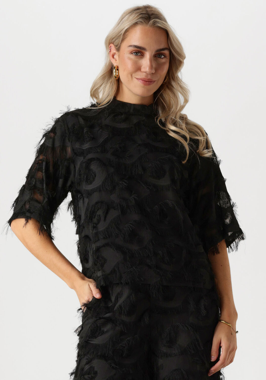 MINUS Dames Tops & T-shirts Msmaica High Neck Blouse Zwart