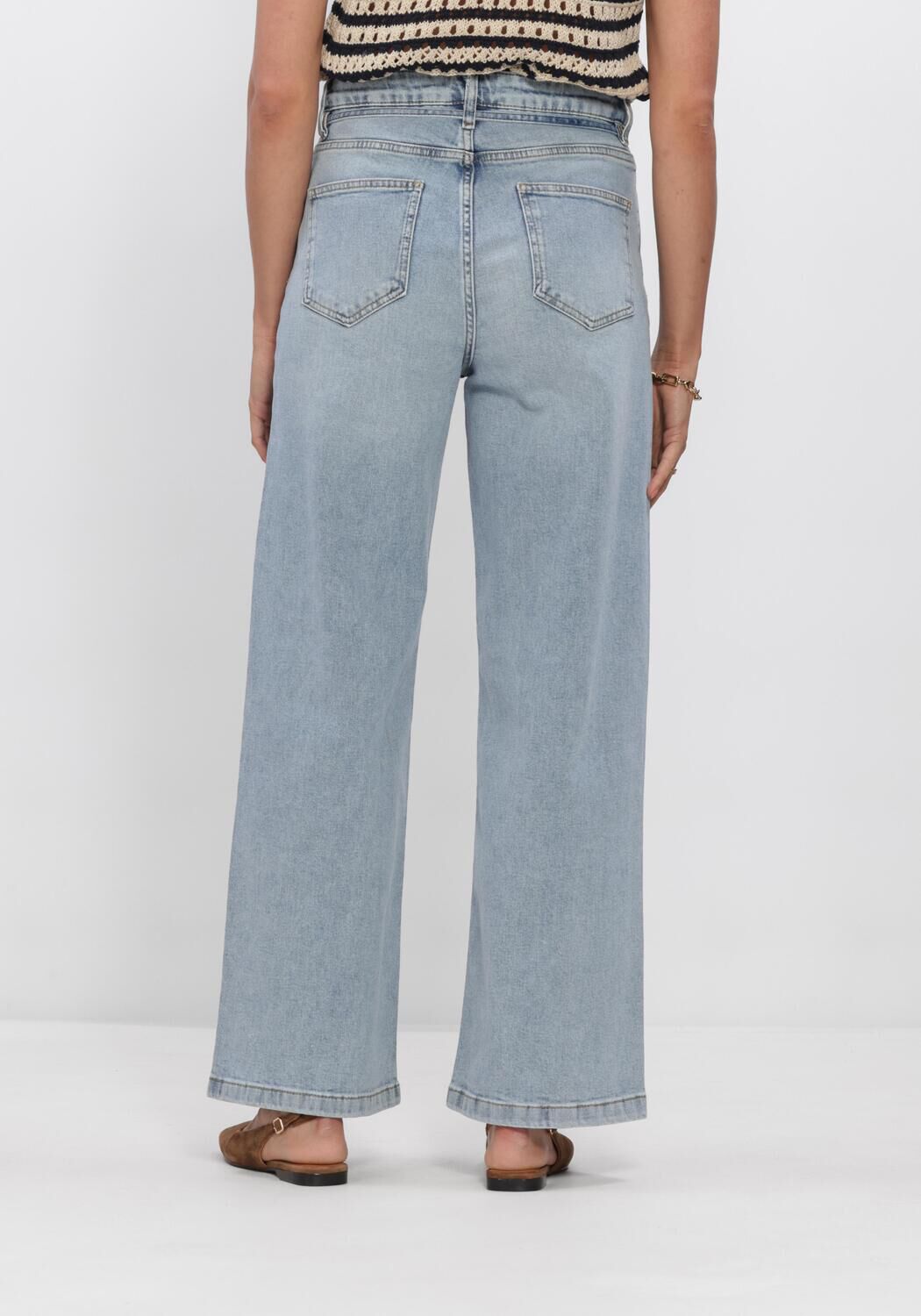 Blauwe MODSTR&Ouml;M Wide jeans ISOLDEMD SOLID PANTS - large