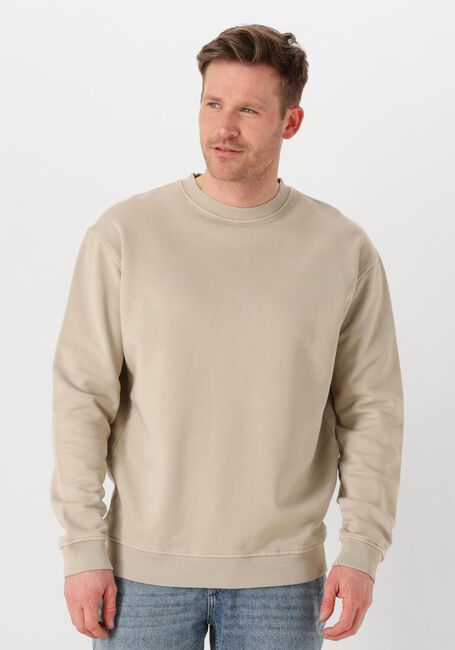 Beige PURE PATH Sweater LOOSE FIT CREWNECK LS SWEATERS - large