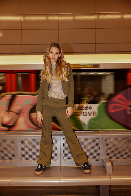 Groene AI&KO Pantalon CHANTALLE VIS 345 G - large