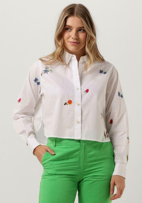 Witte SCOTCH & SODA Blouse EMBROIDERED BOXY FIT SHIRT - large