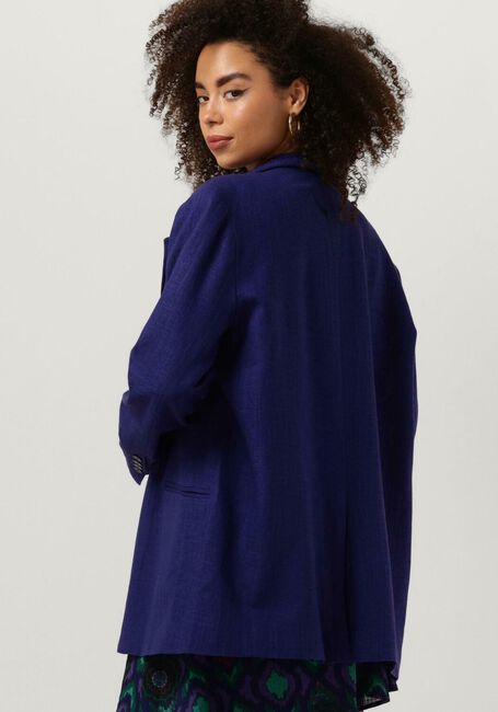 Blauwe ALIX THE LABEL Blazer LADIES WOVEN BOUCLE OVERSIZED BLAZER - large