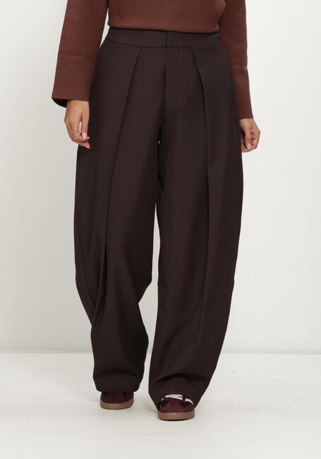 Bruine NEO NOIR Wijde broek LUCILLE STRUCTURE PANTS - large