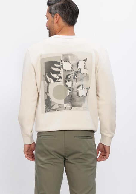 Ecru CAST IRON Sweater RELAXED FIT GRAPHIC - large