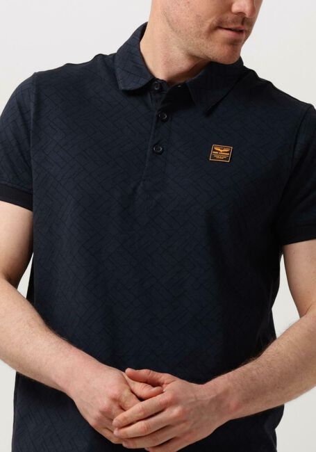 Blauwe PME LEGEND Polo SHORT SLEEVE POLO JACQUARD JERSEY - large
