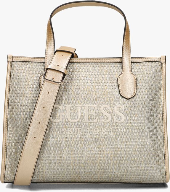 Gouden GUESS Handtas SILVANA 2 COMPARTMENT TOTE - large