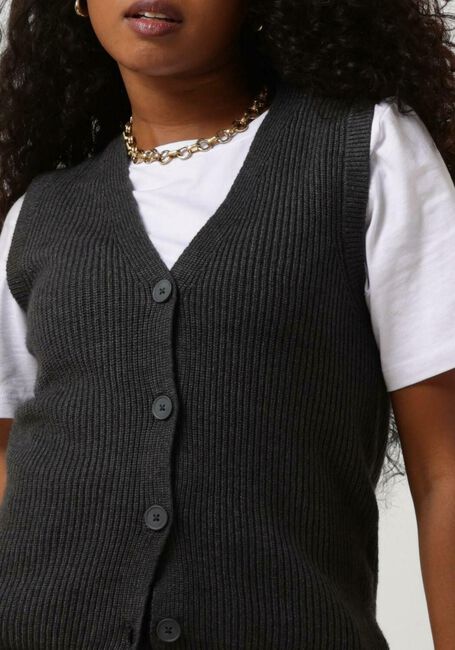 Grijze OBJECT Gilet OBJMALENA S/L KNIT VEST DIV - large