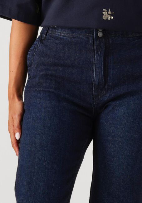 Donkerblauwe SUMMUM Wide jeans BOOTCUT CROPPED LIGHT WEIGHT COTTON - large