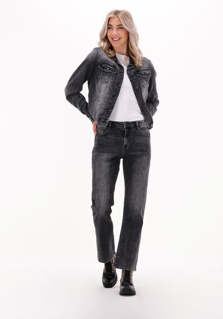 Zwarte SUMMUM Straight leg jeans BOOTCUT CROPPED JEANS BLACK HEAVY TWILL - large