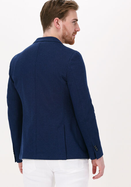 Blauwe PROFUOMO Colberts JACKET KNIT STRUCTURE MID BLUE - large