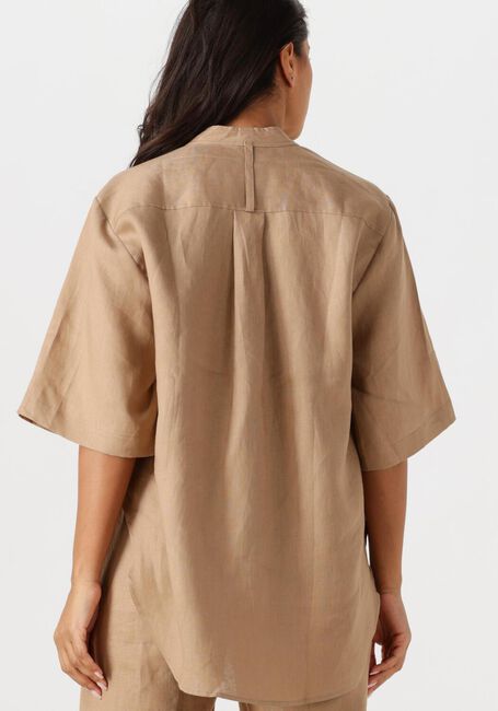 Beige RESORT FINEST Top SHORT SLEEVE BLOUSE - large