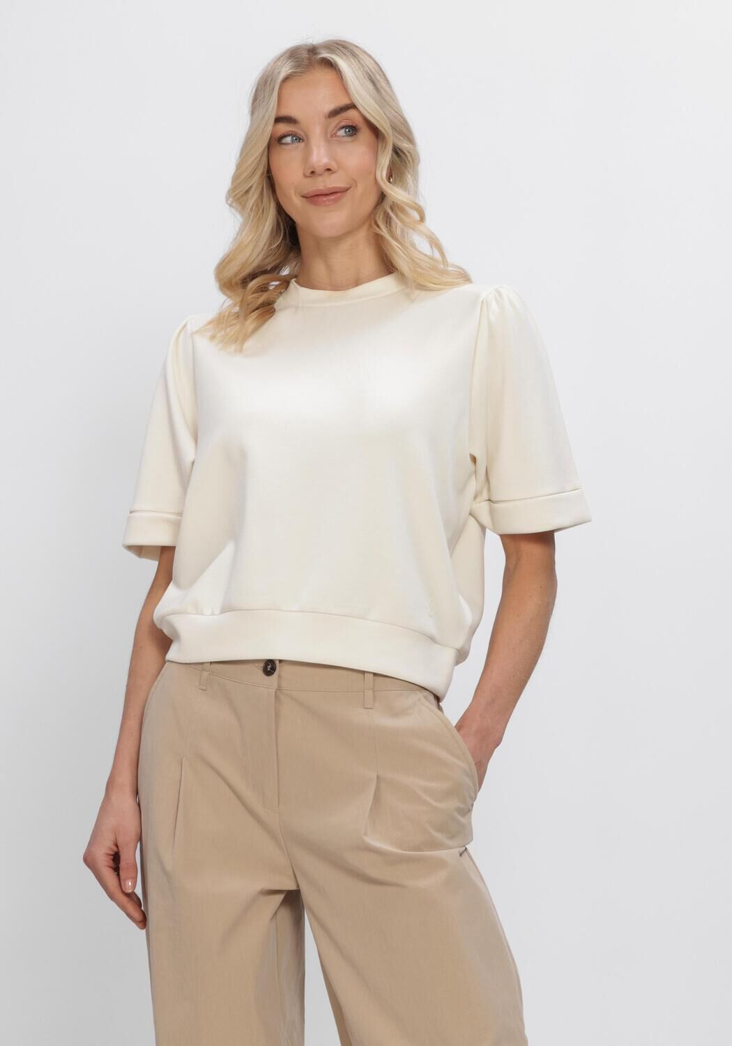 Gebroken wit SUMMUM Tops & T-shirts TOP SOFT SCUBA - large