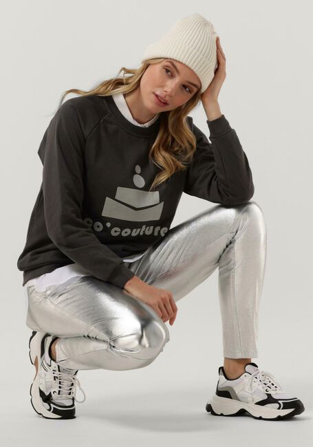 Donkergrijze CO'COUTURE Trui NEW COCO FLOC SWEAT - large