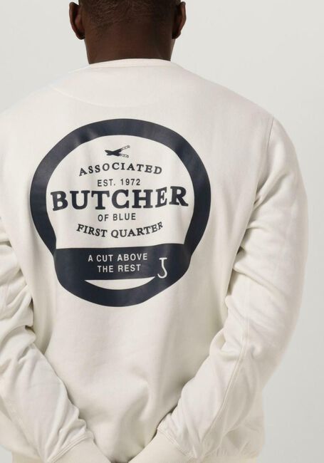 Witte BUTCHER OF BLUE Trui ARMY CUT CREW - large