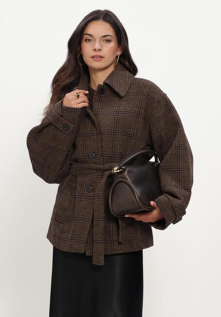 Bruine MSCH COPENHAGEN Jack MSCHAMARANDA JACKET CHK - large