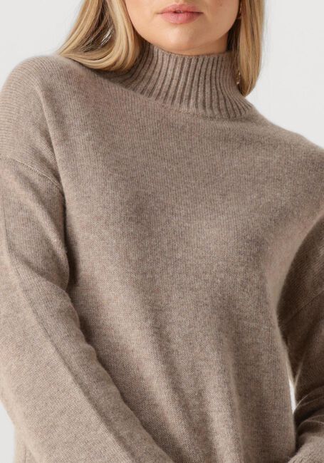 Beige SELECTED WOMEN Trui SLFCILLE CASHMERE BLEND HIGH  NECK NOOS - large